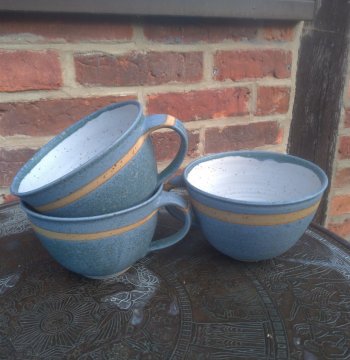 Milchkaffeetasse blau